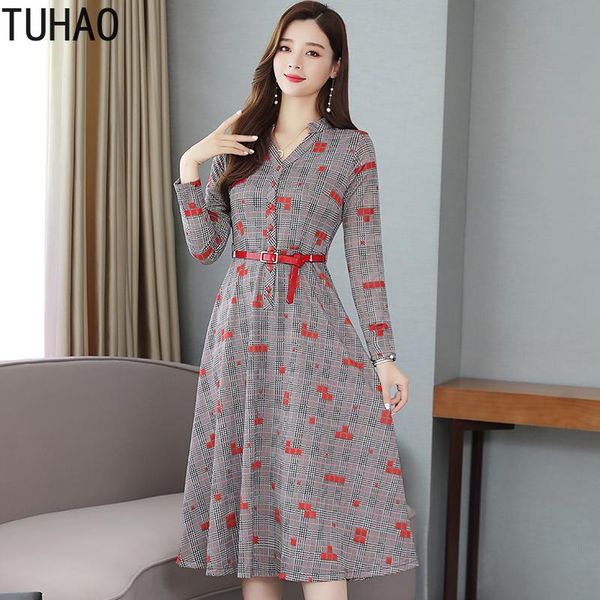 

casual dresses plus size 4xl 3xl elegant office ol dress women spring work business big long sleeve vestidos lz35, Black;gray
