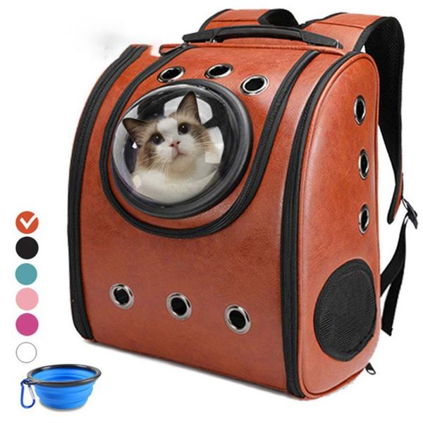 

cat carriers,crates & houses portable backpack durable carrier bags travel soft bag leather double shoulder for pet cats packaging