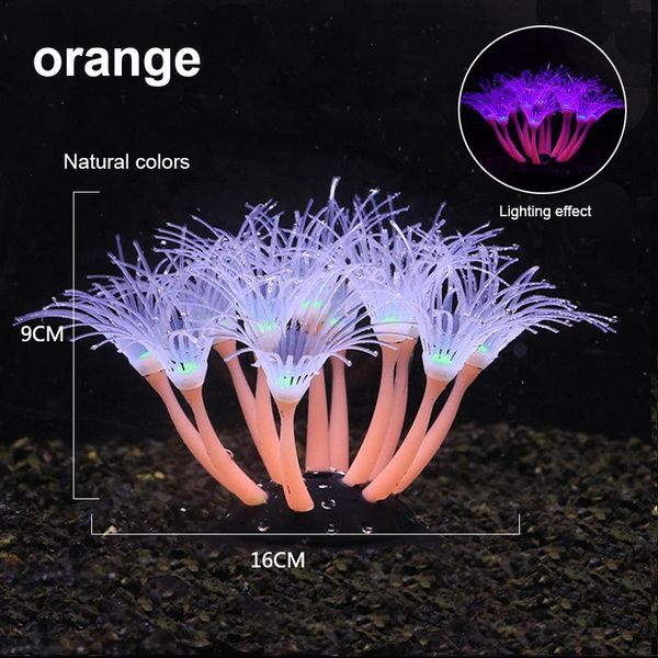 

simulation water plants fish tank begonia coral landscaping glowing effect aquarium landscape decor decorations