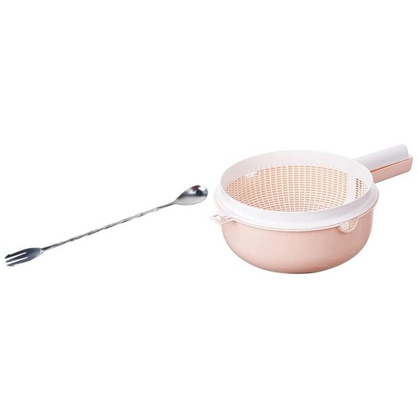 

storage baskets stainless steel swizzle stick cocktail stirrer with spoon and fork & plastic handles rice wash basket double-layer