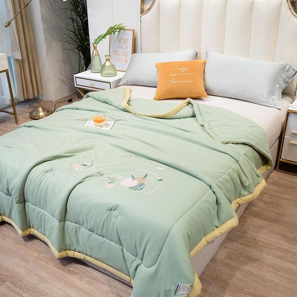 

comforters & sets modern simple single double air conditioning quilt machine washable comfortable breathable mint cool in summer