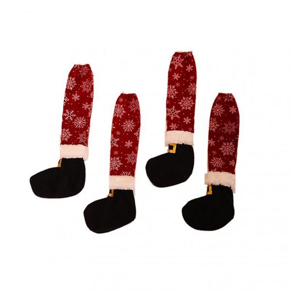 

christmas ornament fabric striped elf table foot cover non-slip mute decoration tslm1 chair covers
