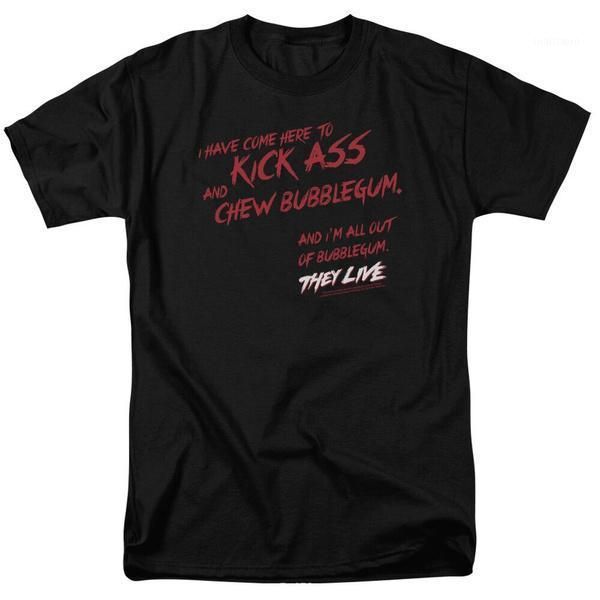 

men's t-shirts they live chew bubblegum t-shirt sizes s-3x, White;black