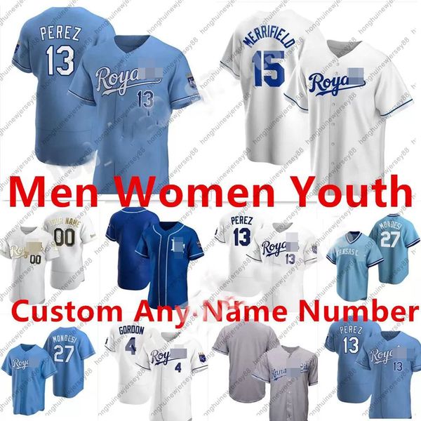 

2021 jersey george brett jorge soler whit merrifield hunter dozier danny duffy adalberto mondesi nicky lopez ryan o'hearn kennedy, Blue;black