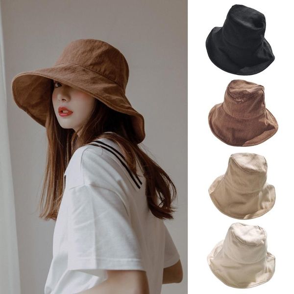 

wide brim hats sunscreen cap cotton summer sun hat bucket beach outdoor fisherman with big edge for womens, Blue;gray