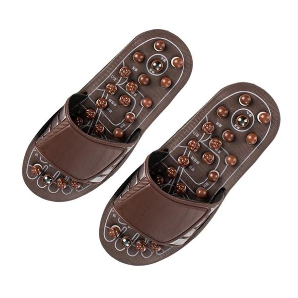 

slippers auau-2 pair acupressure foot massager massage shoes reflexology sandals relief plantar fasciitis arthritis for men wome, Black