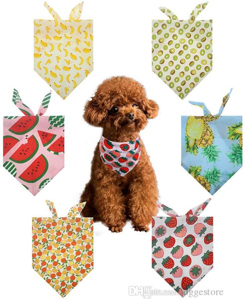 

23 Color Dog Apparel Bandanas Hawaii Fruit Dogs Bandana Triangle Soft Puppy Accessories For Small Large Doggy Cats Washable Pet Dogg, Mix color(a1-a23)