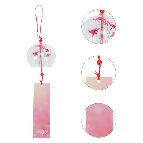 

decorative objects & figurines 1pc glass wind chime japanese style party bell garden hanging adornment