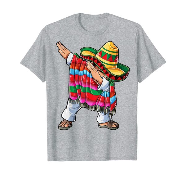 

dabbing mexican poncho cinco de mayo men sombrero funny dab t-shirt, White;black