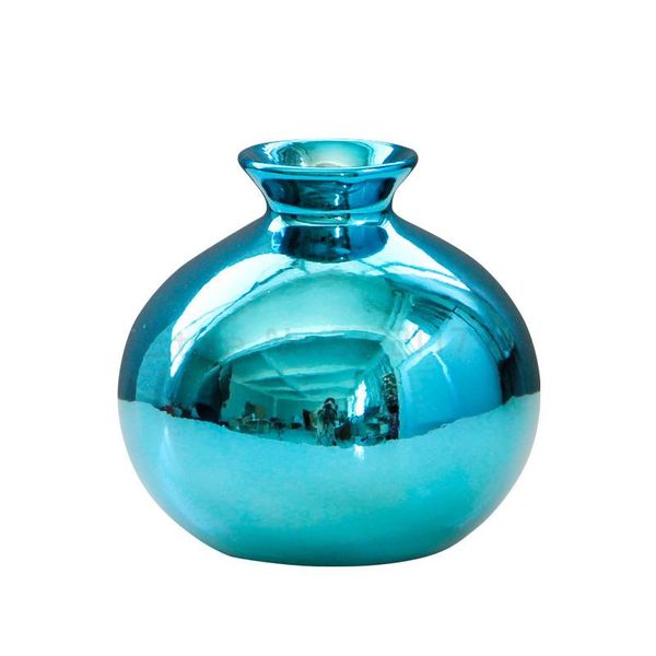 

vases european electroplating gold rose blue ceramic vase flower arrangement small home decoration