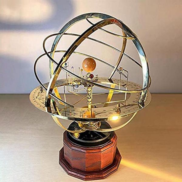 

garden decorations grand orrery model solar system can rotate diy globe earth sun moon orbital planetarium educational for child kid toy ast