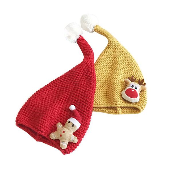 

caps & hats 2021 baby hat kids beanie cute cartoon knitted christmas girl boy cap winter autumn toddler bonnet, Yellow