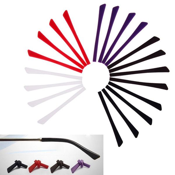 

sunglasses frames 4 pc silicone grip temple tip holder anti slip ear hook eyeglass eyewear accessories eye glasses, Silver