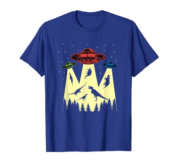 

vintage dinosaur alien abduction t-shirt, White;black