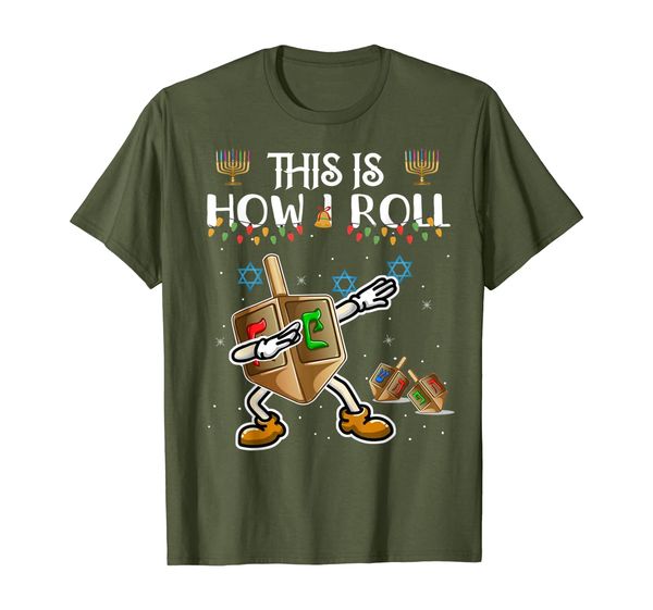 

This Is How I Roll Dreidel Shirt Dabbing Hanukkah Gifts T-Shirt, Mainly pictures