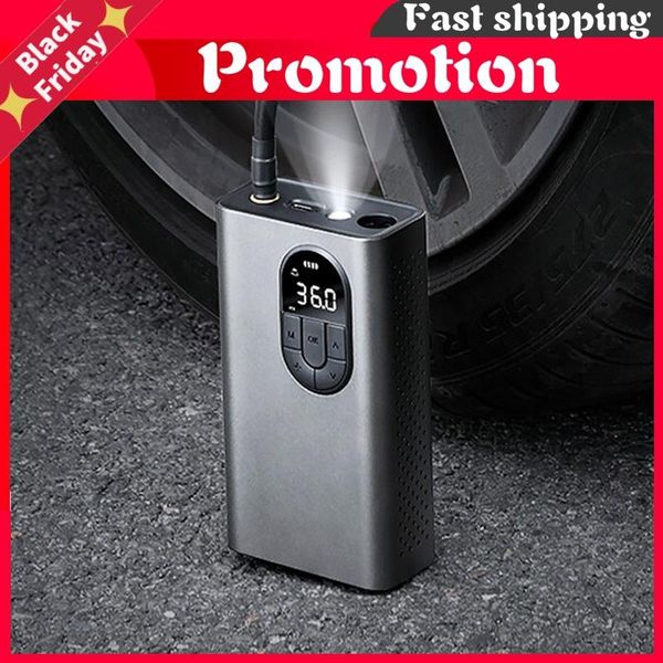 

inflatable pump car air compressor inflator with led lamp for motorcycle bicycle tire wireless electric
