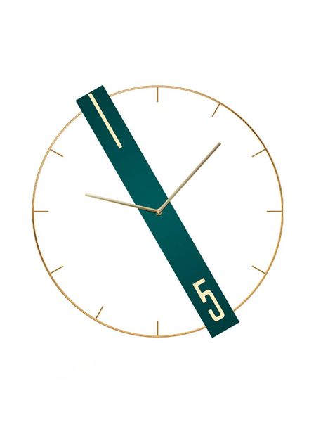 

wall clocks luxury large nordic clock modern living room mute creative wood home decor metal gold 3d watch gift