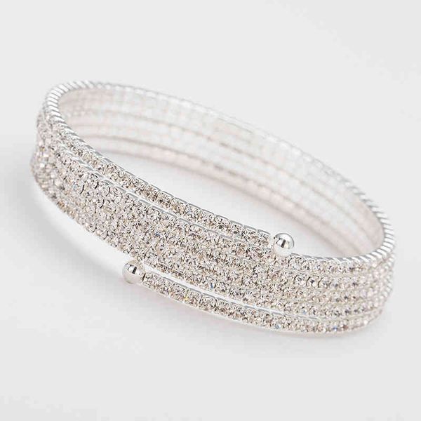 

steel wire elastic fashion bracelet women's simple rhintone bracelet japan and south korea accsori b152, Golden;silver
