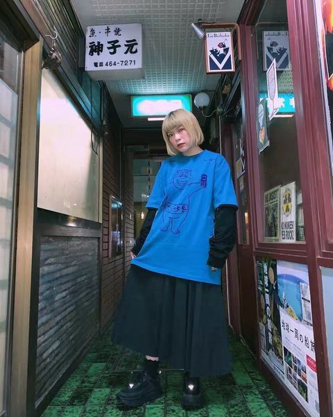 

tee t-shirt of animated cartoon high-quality bear summer short sleeve streetwear harajuku cavempt t shirt, White;black