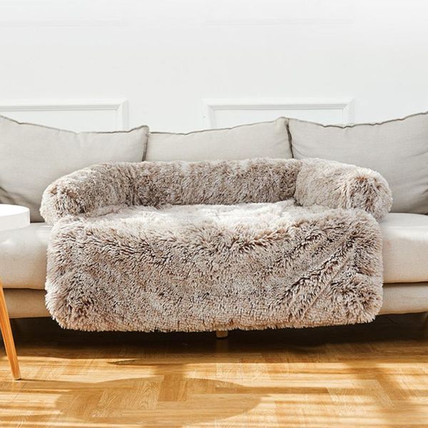 

cat beds & furniture dog bed sofa for pet calming warm nest kennel soft protector mat cushion long plush blanket cover#20