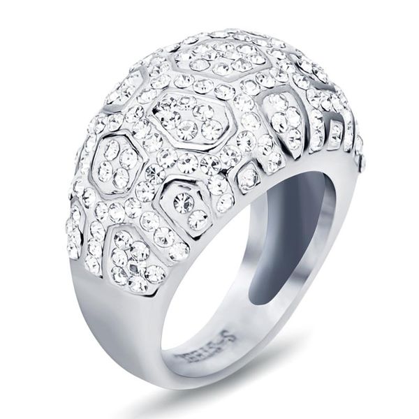 

wedding rings genuine gold color crystal brand fashion jewelry femme bijoux for women, Slivery;golden