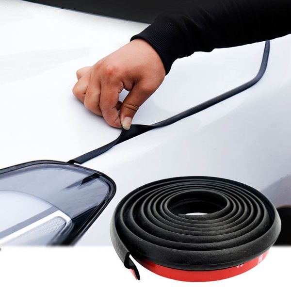 

4m car hood sealing strip universal auto rubber engine covers a pillar trim sealant waterproof anti noise automobile accessories