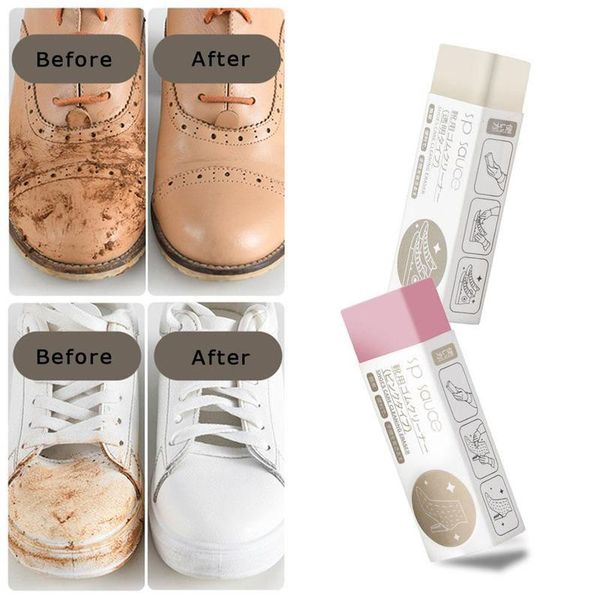 

magical shoe cleaning kit eraser block casual sneaker suede leather whitener cleaner brush care helper small white artifact clothing & wardr
