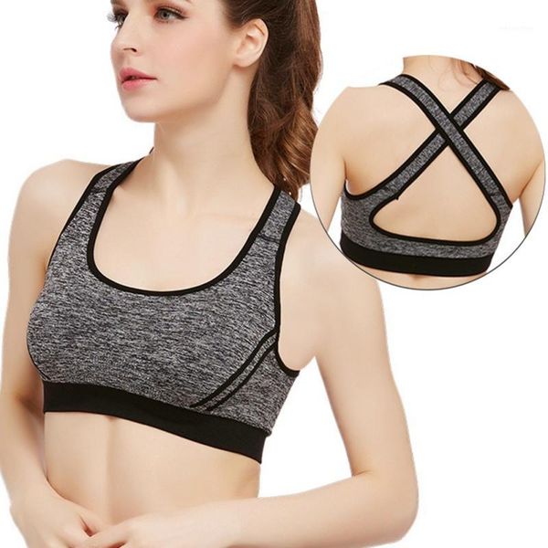 

yoga outfit woman sport fitness running gym jogging sports bra tank padded underwear sportswear