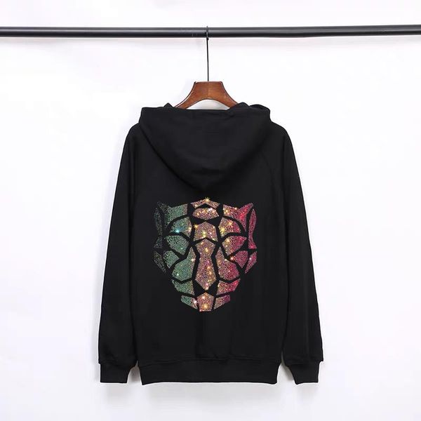 

men's hoodies & sweatshirts original hooded hoodie in autumn and winter comfortable casual design shiny 3d drilling long sleeve pullove, Black