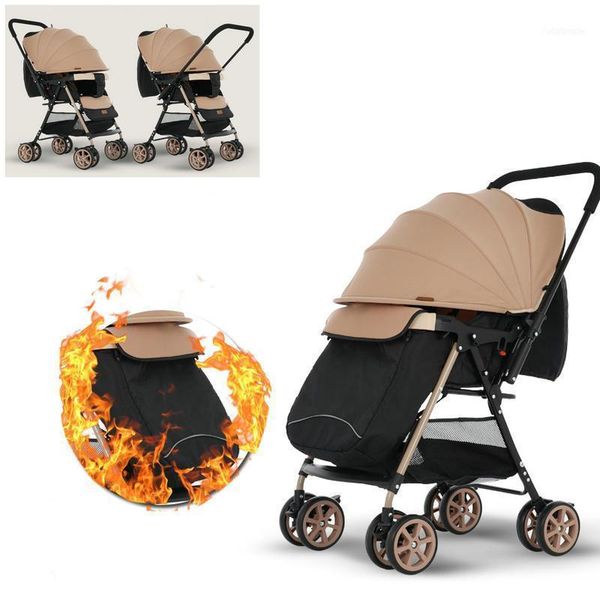 

two way push baby stroller with foot cover, 6.5kg lightweight carriage, can sit lie stroller, portable pram1