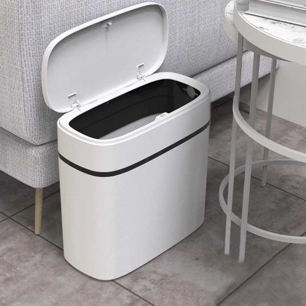 Pattumiera da 12 litri per uso domestico, bagno, cucina, bidoni per rifiuti, tipo a pressa, portasacchetti per rifiuti, per WC, impermeabile, cucitura stretta 210728