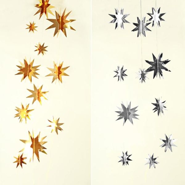 

christmas decorations ornaments 3d mirror gold ornament birthday year party layout garland charm supplies