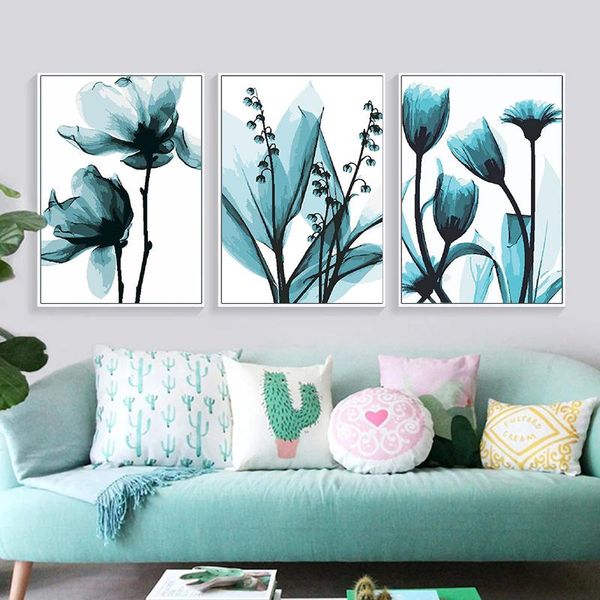 

leaf picture decor for living room, diy painting by numbers kits drawing acrylic paint on canvas home artwork paintings