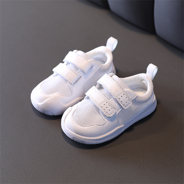 

summer baby shoes infant toddler shoes fashion breathable microfiber leather walkers shoes soft comfortable child sneakers, Black