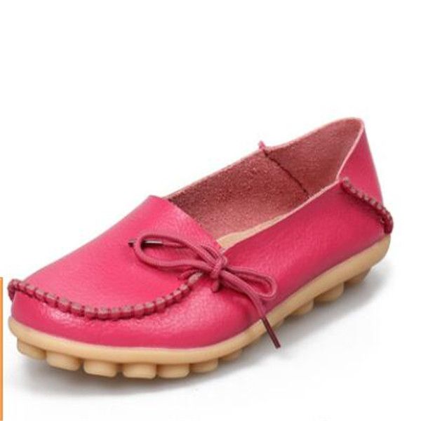 

2021 comfortable durable casual women's singles mom flat peas shoes nurse lace-up tendon low-shoe large size 35-44, Black