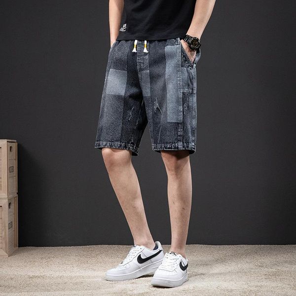 

men's jeans -8xl denim shorts fashion 2021 summer large capris, Blue