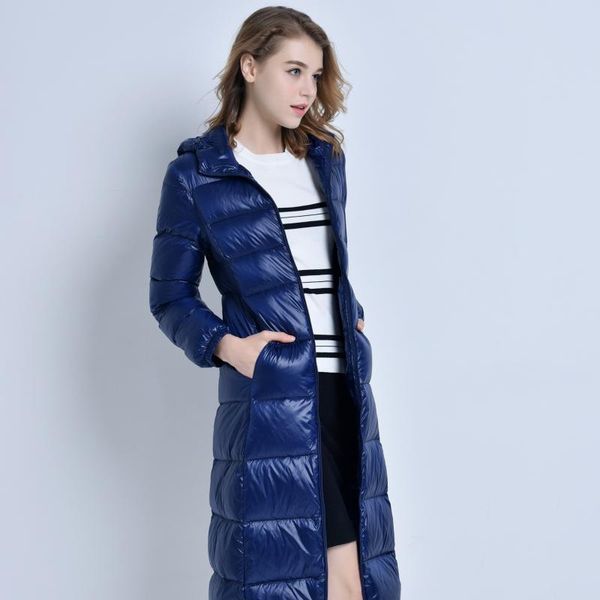 

ladies winter down jackets, white duck jacket, slim coat, extended long warm coats for women streetwear women's & parkas, Black