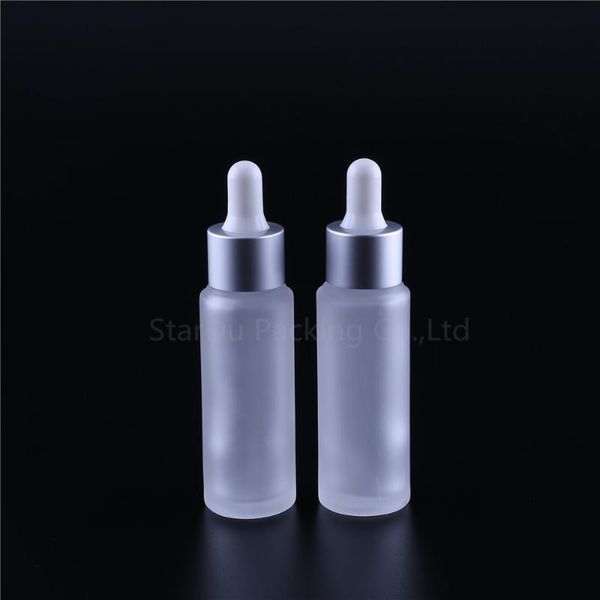 

1pcs/lot 30ml refillable frosted glass bottles with dropper travel liquid pipette essential oil storage & jars