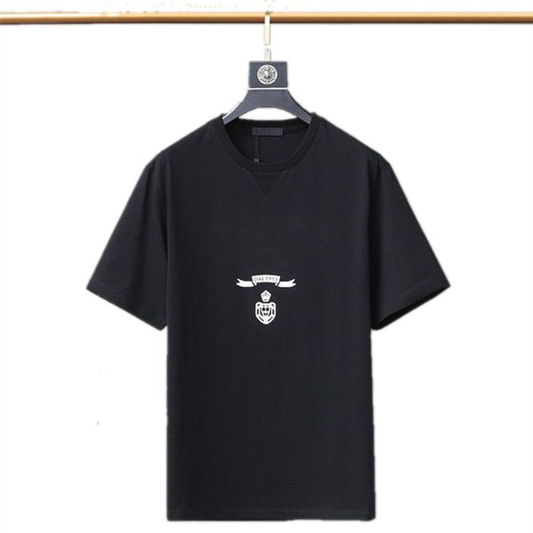 

famous designer mens t shirt tees quality letter print round neck short sleeve black white sportswear fashion europe and america couples tee, White;black