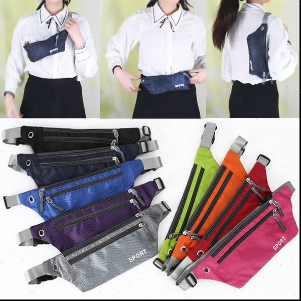 

men sport waist pack bag crossbody fanny wallet belt travel phone fashion waterproof pouch belly bum chest