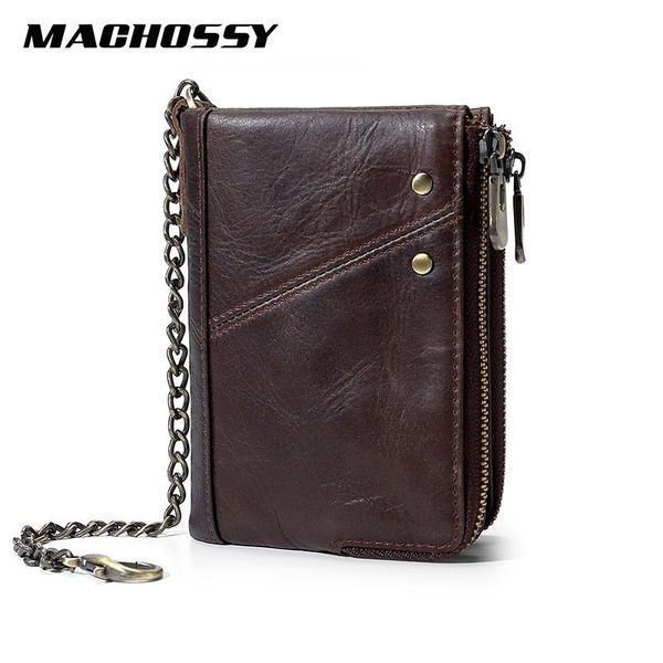 

wallets rfid 100% genuine crazy horse leather wallet men small male short coin purse card holder, Red;black