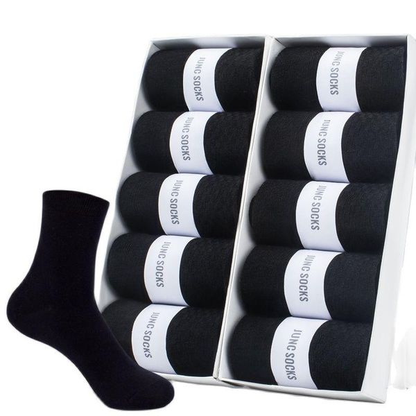 

men's socks brand cotton style black business men soft breathable summer winter for male plus size (6.5-14)