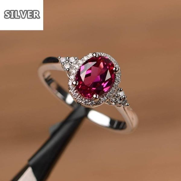 

cluster rings fashion women oval cubic zirconia finger ring wedding engagement jewelry party gift for ladies accessories, Golden;silver