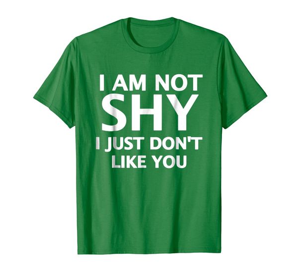 

i am not shy i just don't like you, White;black