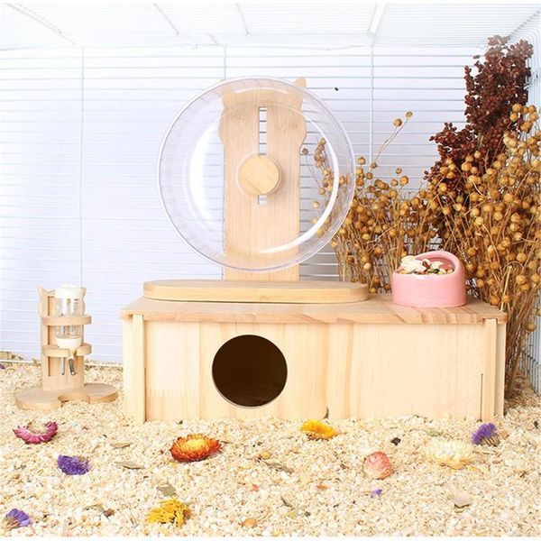 

small animal supplies hamster wooden house nesting habitat animals natural wood play hut 2 chambers chews toys for dwarf sleep
