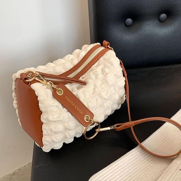 

evening bags high capacity soft cloth shoulder for women 2021 winter simple fashion travel handbags casual crossbody bag box zipper tote