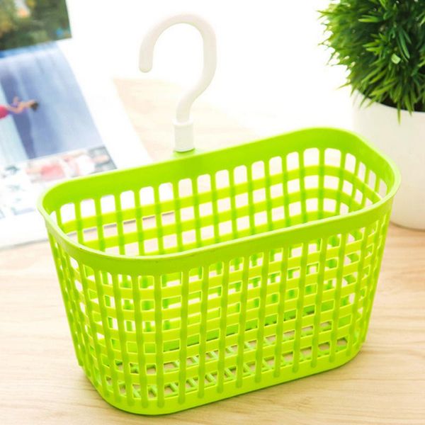 

bath accessory set kitchen bathroom desktable rectangular plastic storage baskets hanging ring pull pumping debris sorting basket