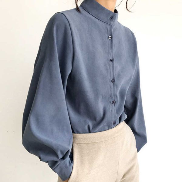 

fashion woman blouses long sleeve chiffon blouse stand collar office ladies blouse women womens and blouses c333 210602, White