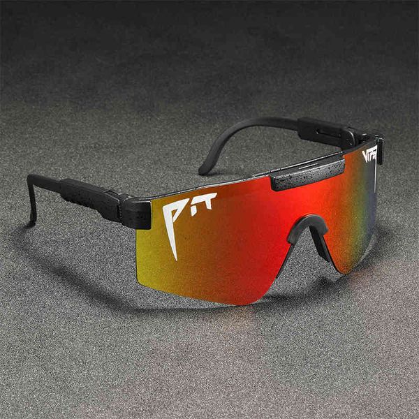 

sunglasses pit oversized polarized big frame one piece shades tr90 windproof safety uv400 goggle cool with box, White;black