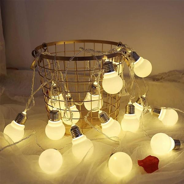 

strings outdoor bulbs string lights 4m 20 leds ip65 waterproof garland wedding decoration lamp frosted white fariy light for home